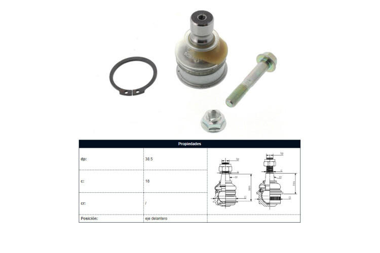 Rotula Del Nissan Sentra B16/Juke/Tiida/Sentra B17 07-25 Der/Izq Rotula Del Nissan Sentra B16/Juke/Tiida/Sentra B17 07-25 Der/Izq