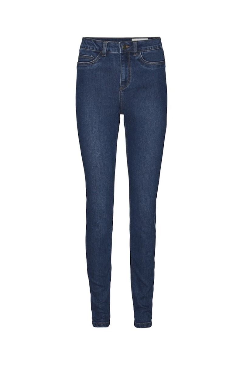 skinny jeans cintura alta Medium Blue Denim