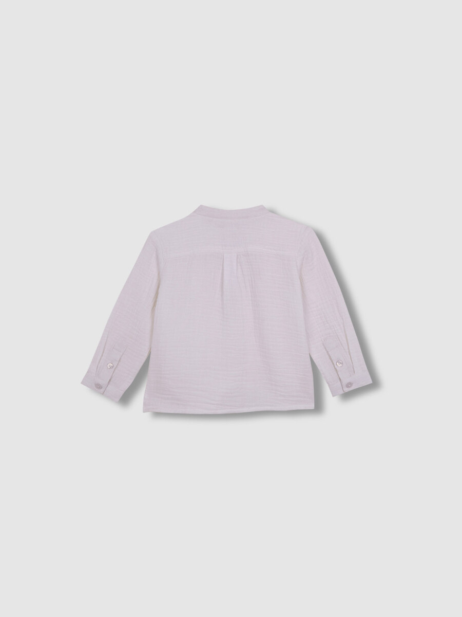Camisa Mao Panadera De Gasa Blanco