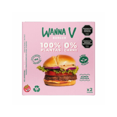Hamburguesas Wanna V burger x2 Hamburguesas Wanna V Burger X2