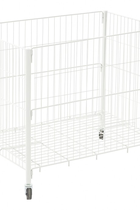 Canasto Exhibidor Mesa De Ofertas Con Ruedas Blanco Canasto Exhibidor Mesa De Ofertas Con Ruedas Blanco