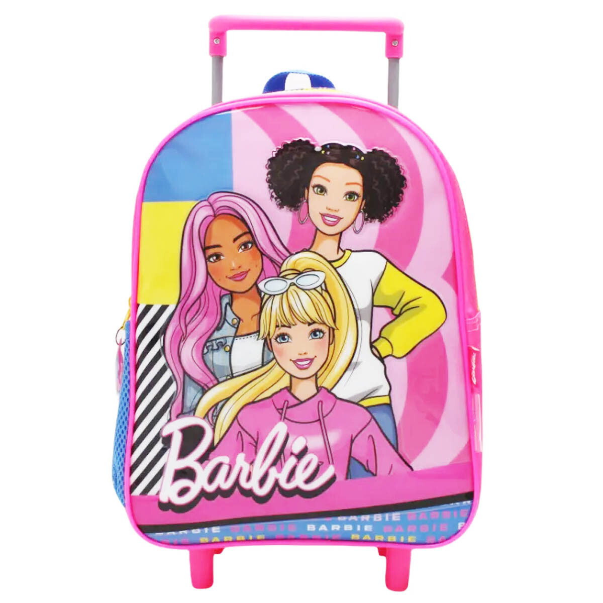 Mochila Escolar Barbie C/carro 30cm Rueditas Infantil - 1 