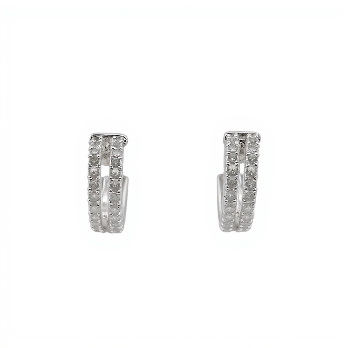 Caravanas Aro-Plata 925-Piedra zirconia-CA3015 - conpiedra 