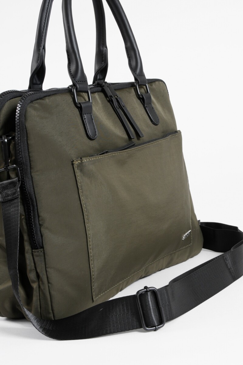 Cartera briefcase porta laptop verde