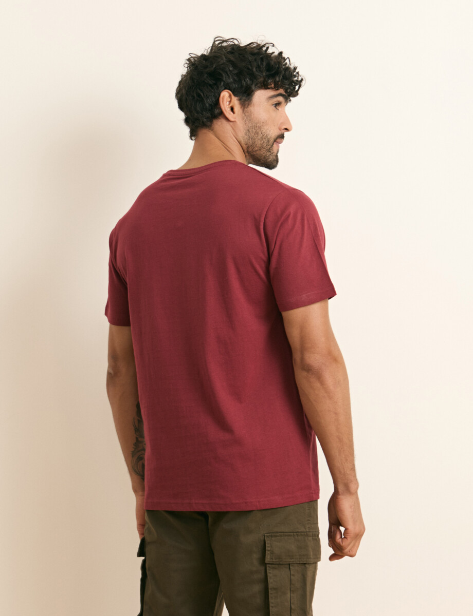 520658 T-SHIRT HARRINGTON LABEL Bordo