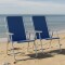 Set X 2 Sillas Altas Conforto Sannet Aluminio AZUL OSCURO