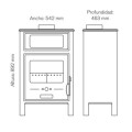 CALEFACTOR ANDES KRONER 60 CON HORNO + KIT DE CAÑOS TECHO 1 PLANTA - BDF CALEFACTOR ANDES KRONER 60 CON HORNO + KIT DE CAÑOS TECHO 1 PLANTA - BDF
