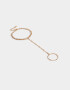 Pulseras Flexibles Pulsera Flexible Con Anillo Unido - Dorado