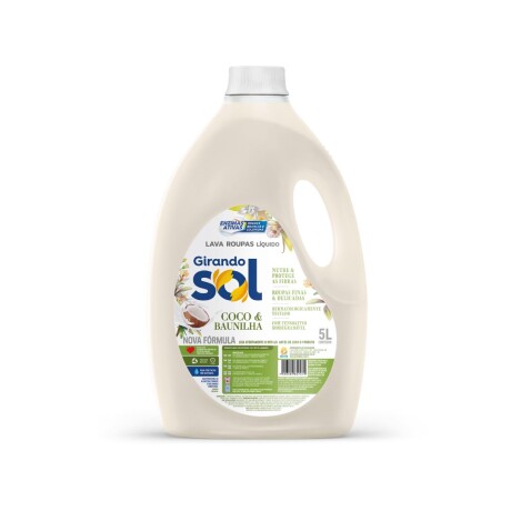 DETERGENTE LIQUIDO PARA ROPA GIRANDO SOL 5 L COCO Y VAINILLA DETERGENTE LIQUIDO PARA ROPA GIRANDO SOL 5 L COCO Y VAINILLA