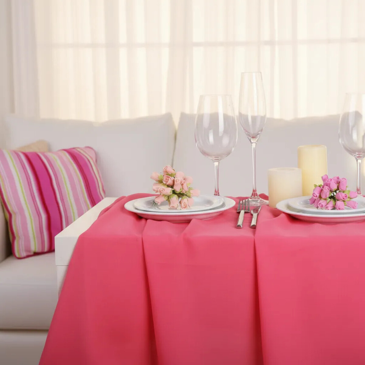 Mantel de Colores 100% Algodón 150x150 