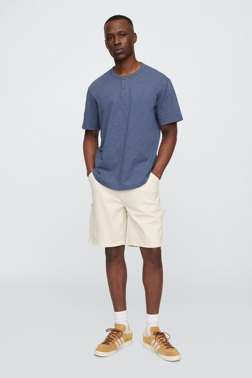 Remera Con 3 Botones Hombre Vintage Indigo 19-3929