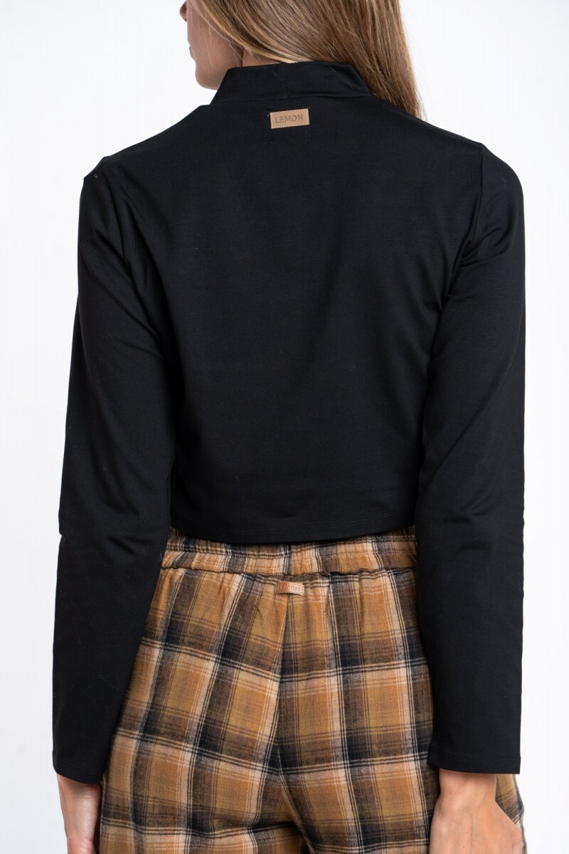 Polera Algodón Elastano Negro