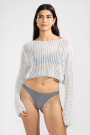 CROP SWEATER Silver