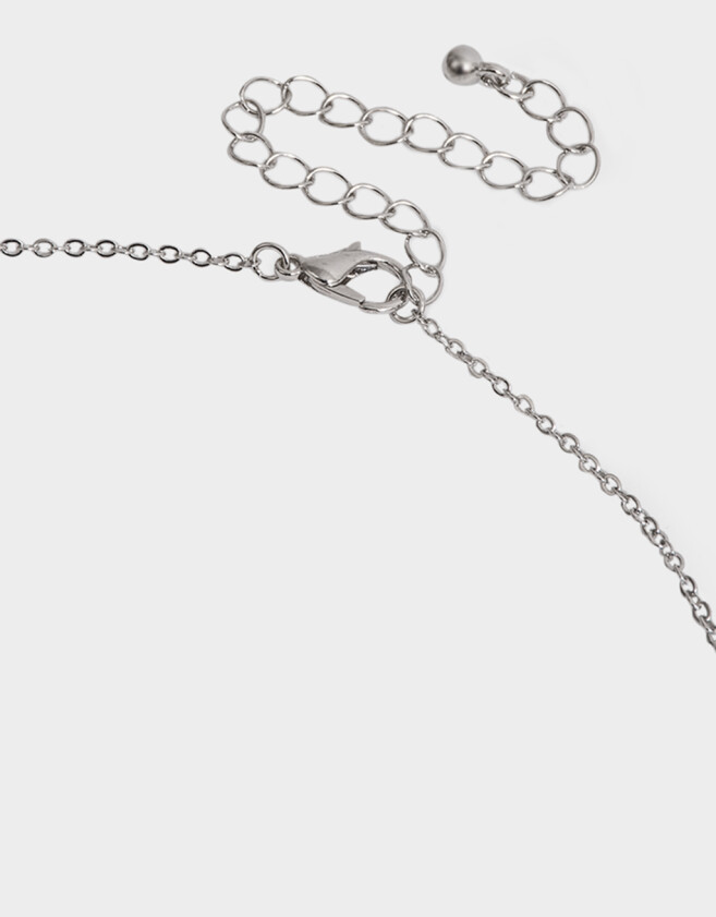 Bijouterie Set Con corazón Set De Aros Pasantes Y Cadena Corazón - Plateado