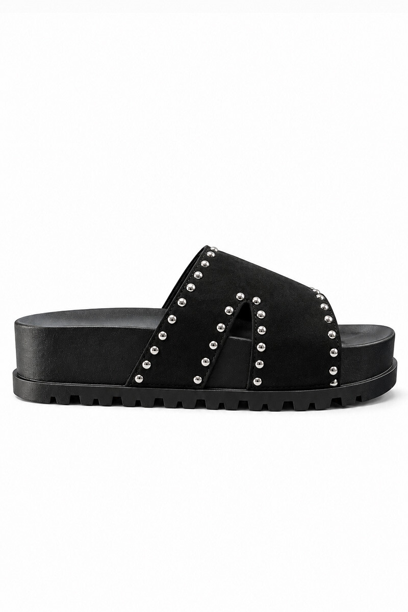 Sandalia zueco plataforma BT401 Negro