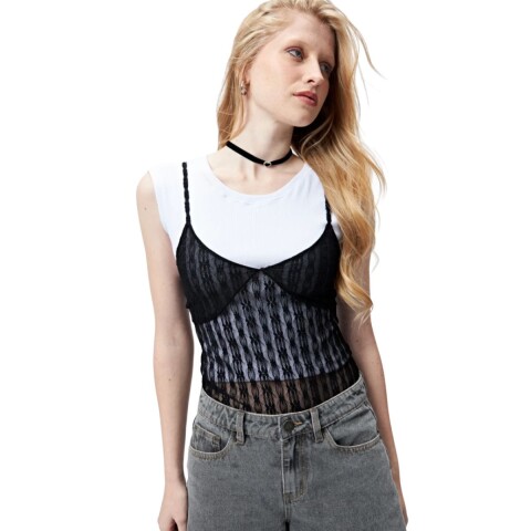 BODY OLIMPO XS-L NEGRO FLOR