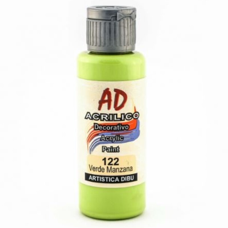 Acrílico Decorativo Ad 60 Ml Verde Manzana #Acrílico Decorativo Ad 60 Ml Verde Manzana