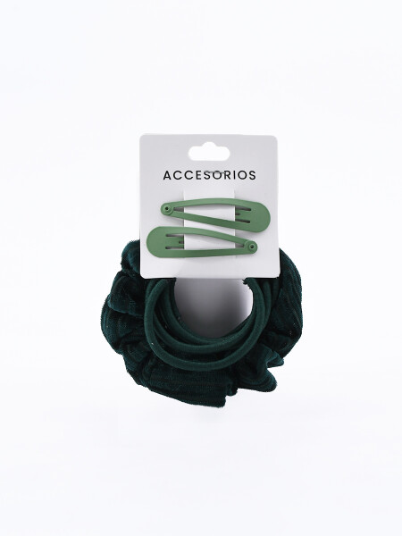 COLEROS Y SAPITOS PACK X 8 VERDE MILI