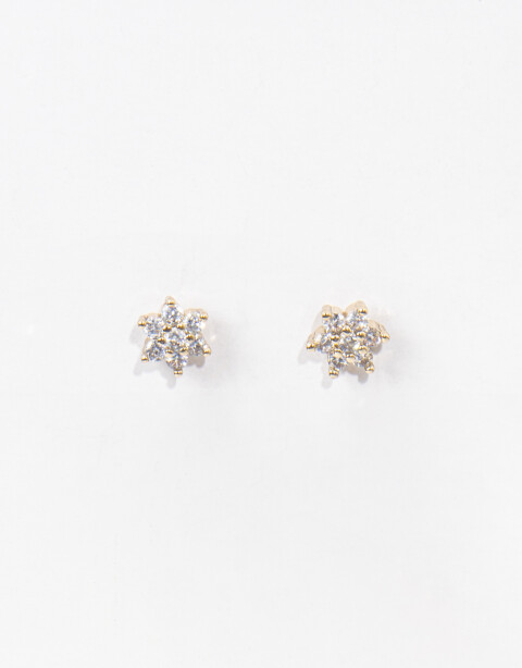 Aros Pasantes Strass Aros Pasantes Con Cubic Zirconia - Dorado