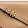 Cartera al hombro Mod en efecto cuero liso Taupe