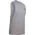 UA LEFT CHEST CUT OFF TANK-GRN GRY-035