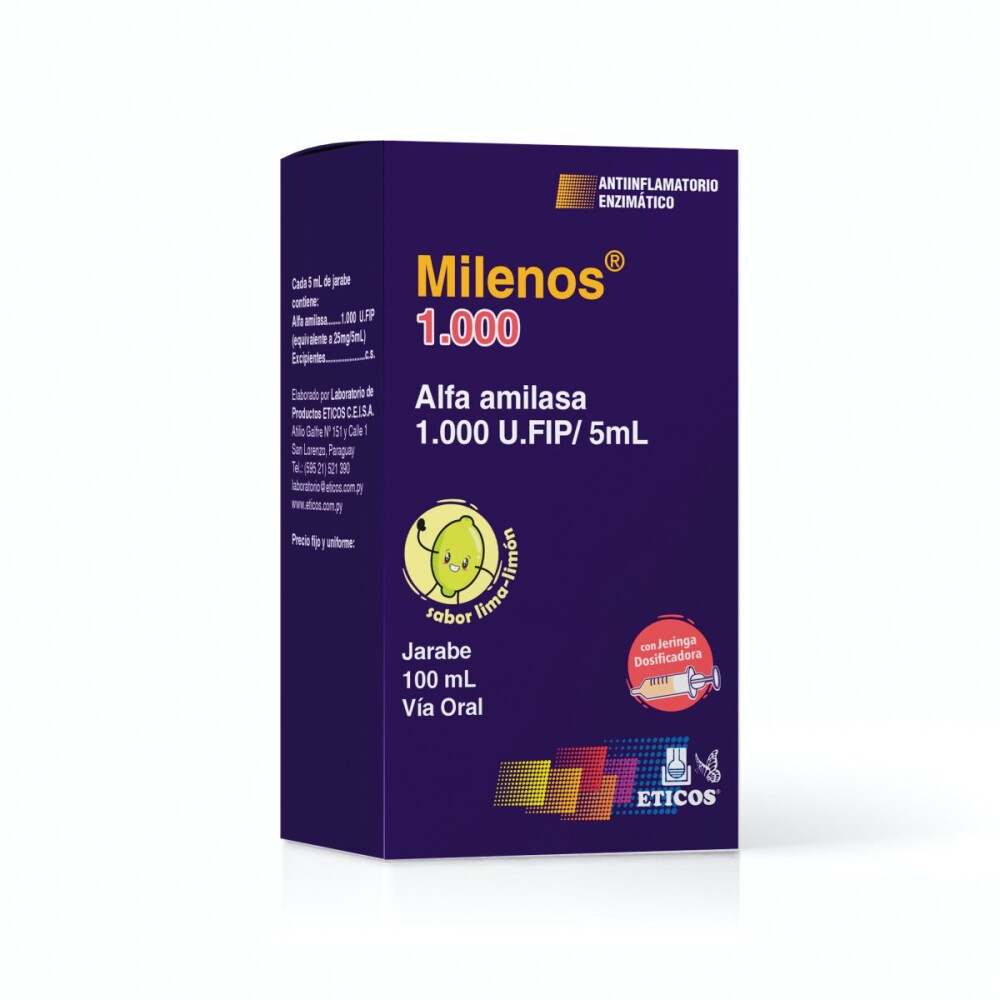 MILENOS ALFA AMILASA JBE FR. X 100 ML. única