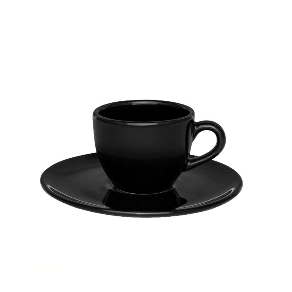 Taza cafe con Coup Black plato 75 ml OXFORD Taza cafe con Coup Black plato 75 ml OXFORD