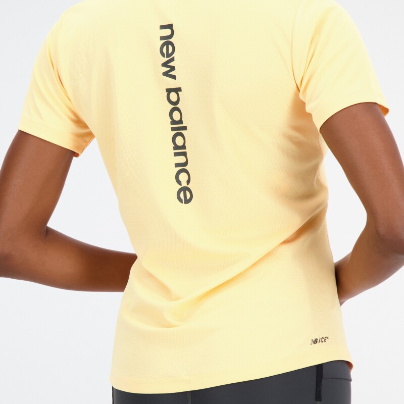 Remera New Balance de Dama - Impact Run - WT33277SLF ORANGE