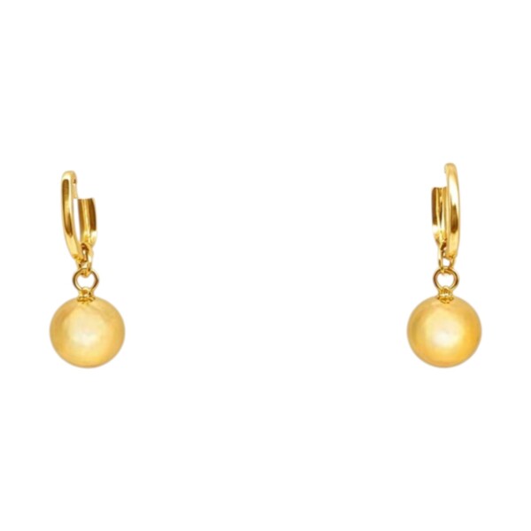 Caravanas Bolita - Sin Piedra- Oro bajo - CA8480 conperla
