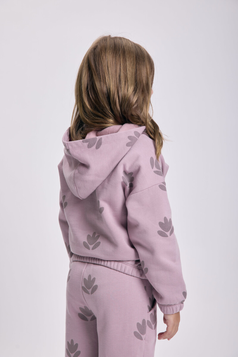 Canguro deportivo estampado Flores Violeta