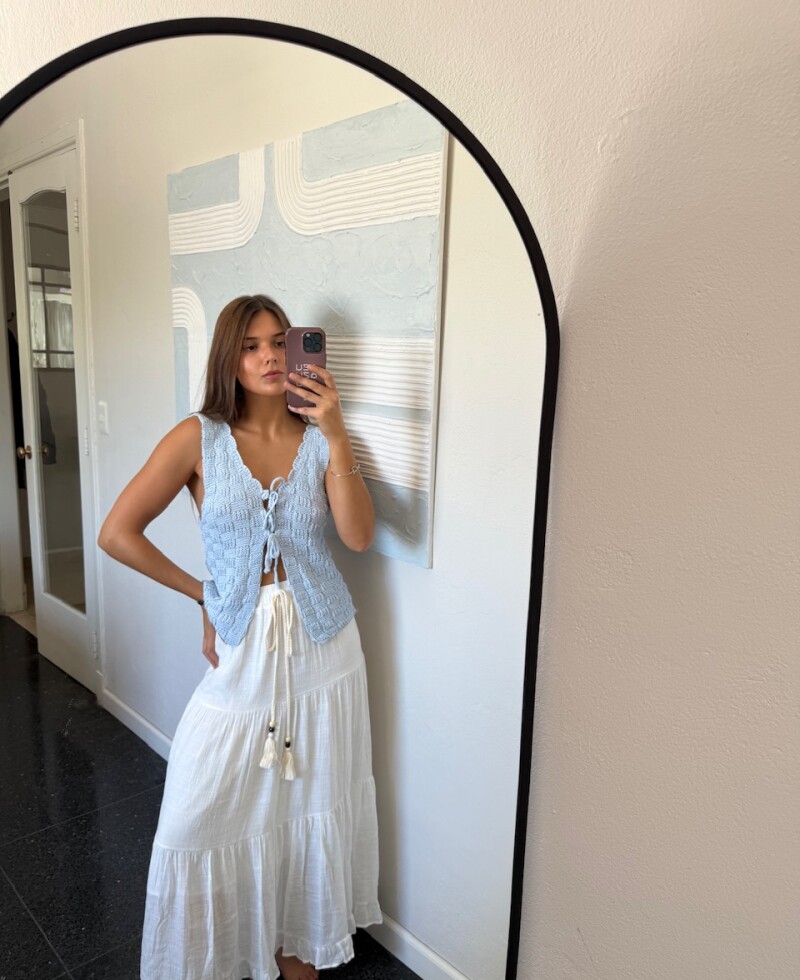 Pollera Isabella blanca