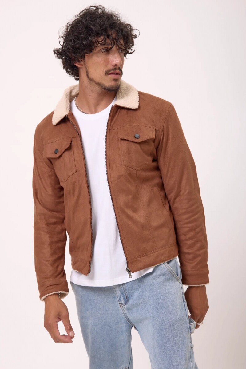 Campera Suede Marrón claro
