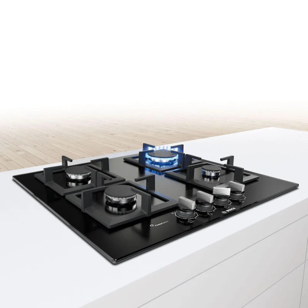 Anafe a gas Bosch PPP6A6B20 Vidrio 60cm negro