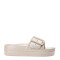 Sandalias MissCarol Erni Con Hebillas Femenino Blanco Perla