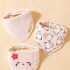 Set baberos bandana x3 gatita rosa