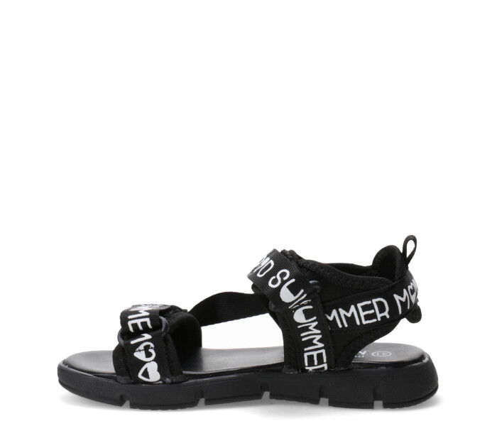Sandalia AMARO con tiras estampadas Black