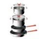 Batería de cocina Tefal Optispace 6 piezas | Acero inoxidable. Batería de cocina Tefal Optispace 6 piezas | Acero inoxidable.