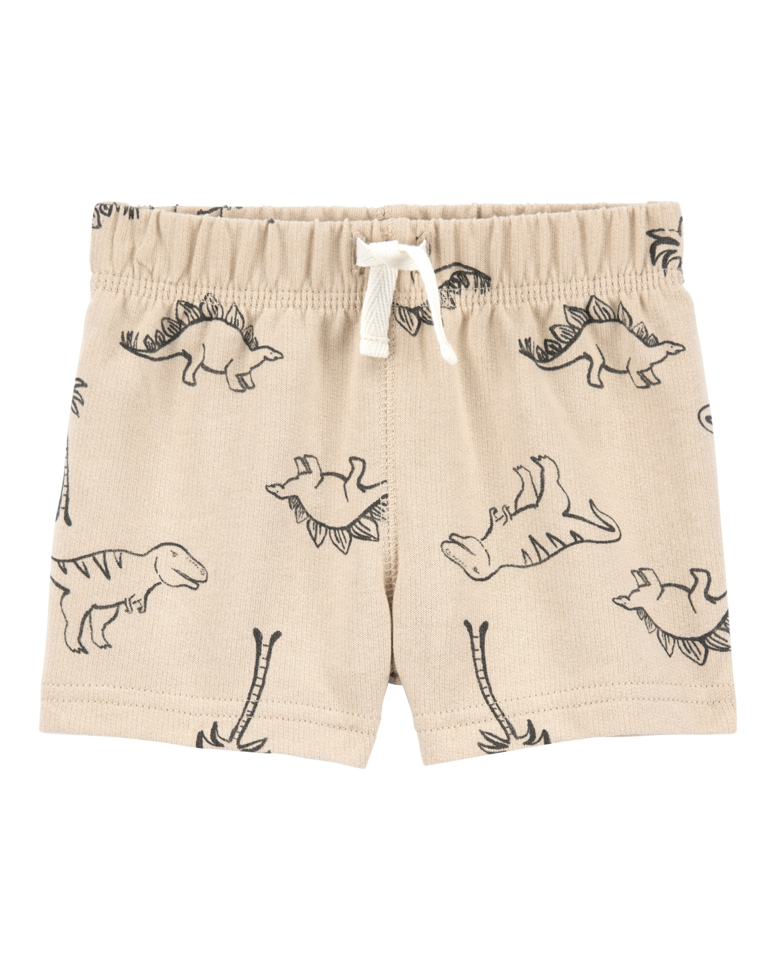 Set tres piezas de algodón, short, remera y body, diseño dinos Sin color