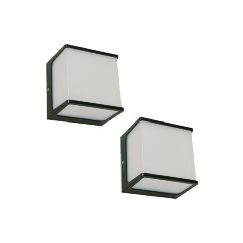 PACK APLIQUE LED QUADRA 8W 4000K 100-240V NEGRO 2P/ EXTERIOR PACK APLIQUE LED QUADRA 8W 4000K 100-240V NEGRO 2P/ EXTERIOR