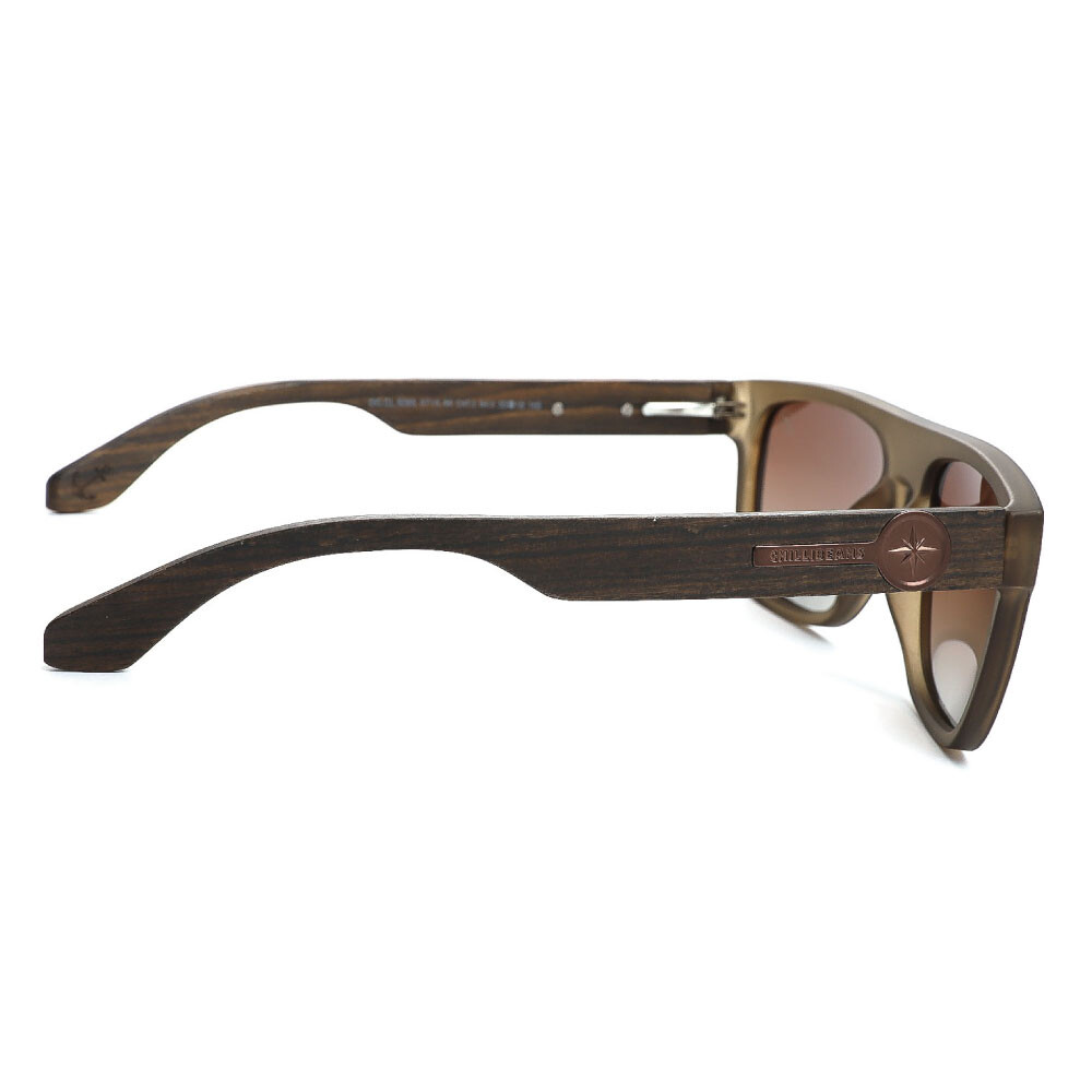 Lentes De Sol Bambu E Madeira Cuadrado - Unisex Gradiente Marón/Verde