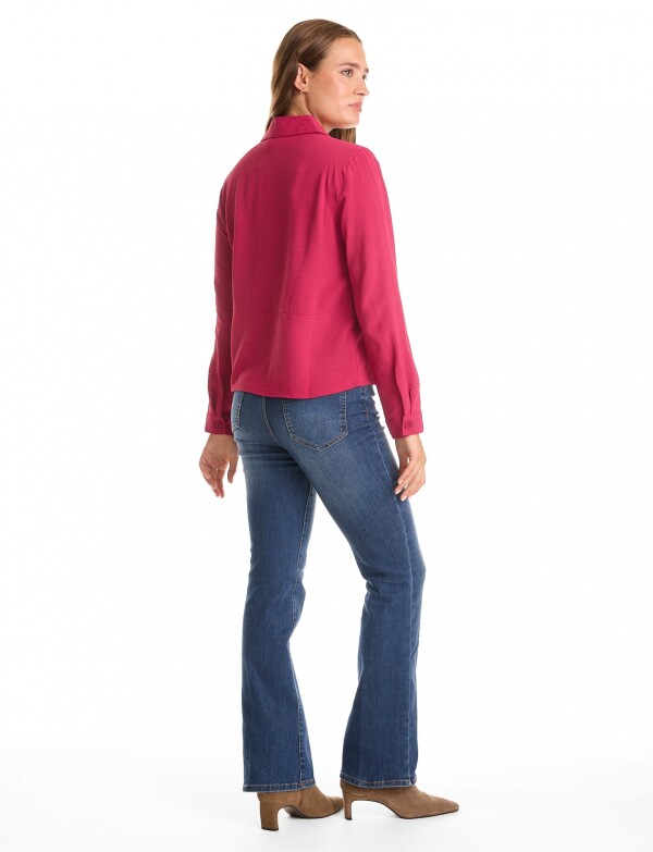 Camisa Bolsillos FUCSIA