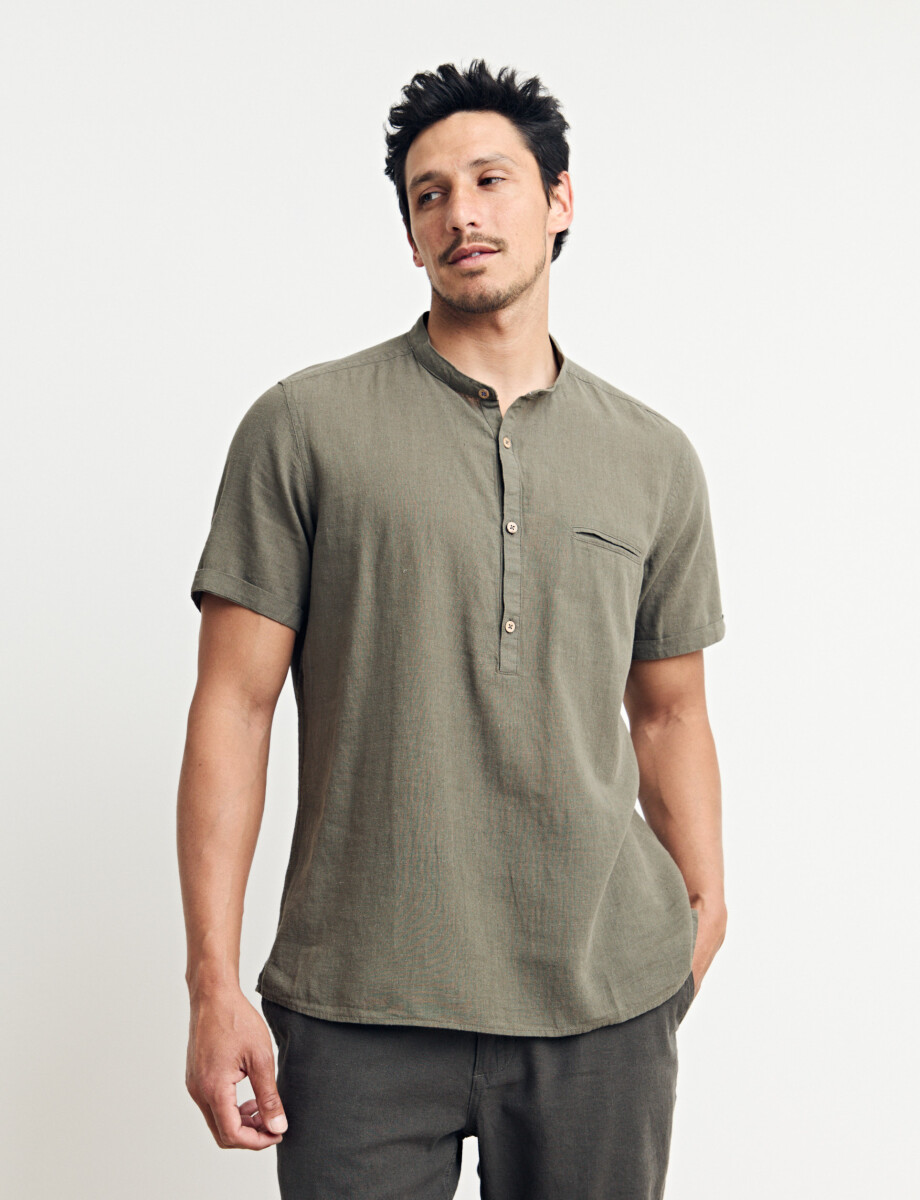 012405 CAMISA HARRINGTON LABEL Oliva