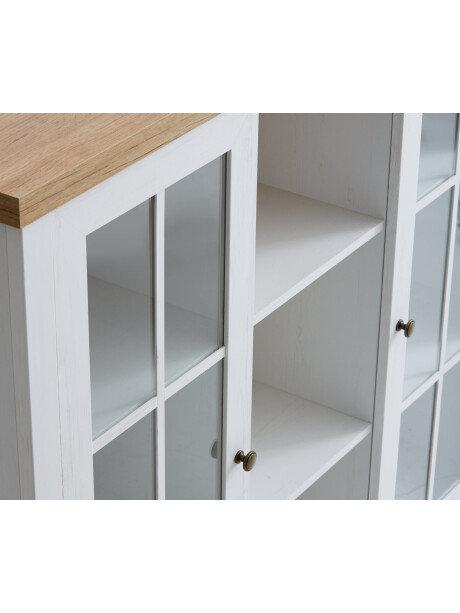 Altillo MARKSKEL 2 puertas blanco/color roble Altillo MARKSKEL 2 puertas blanco/color roble