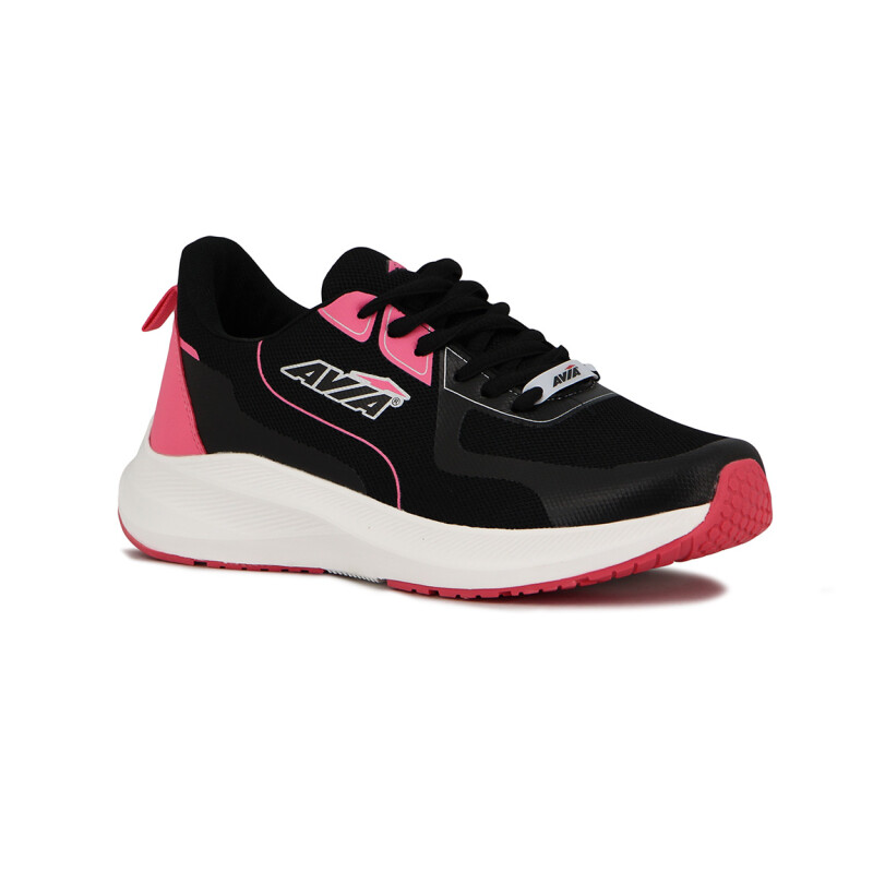 Avia Zapatillas Acordonadas Para Dama Ron- Black/coral Negro-coral