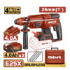 ROTOMARTILLO A BATERIA 25V E25X 26MM 1+ 3 MECHAS + CINCEL + 2 BAT 4.0AH + CARGA ROTOMARTILLO A BATERIA 25V E25X 26MM 1+ 3 MECHAS + CINCEL + 2 BAT 4.0AH + CARGA