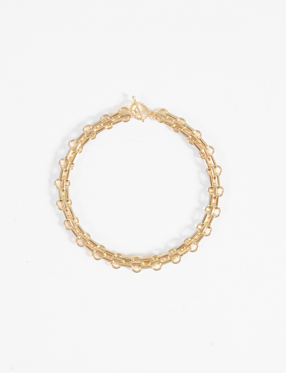 Collar choker eslabones - dorado 