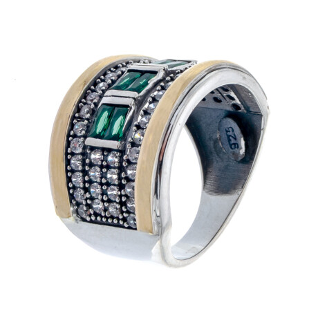 Anillo de plata 925, double con circonias Anillo de plata 925, double con circonias