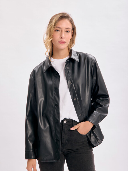 Sobrecamisa pu Negra