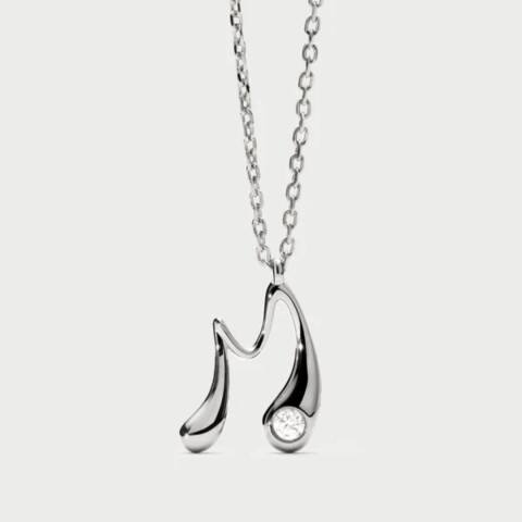 COLGANTE PDPAOLA M INITIAL SILVER Colgante Pdpaola M Initial Silver