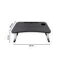 Mesa auxiliar plegable Negro